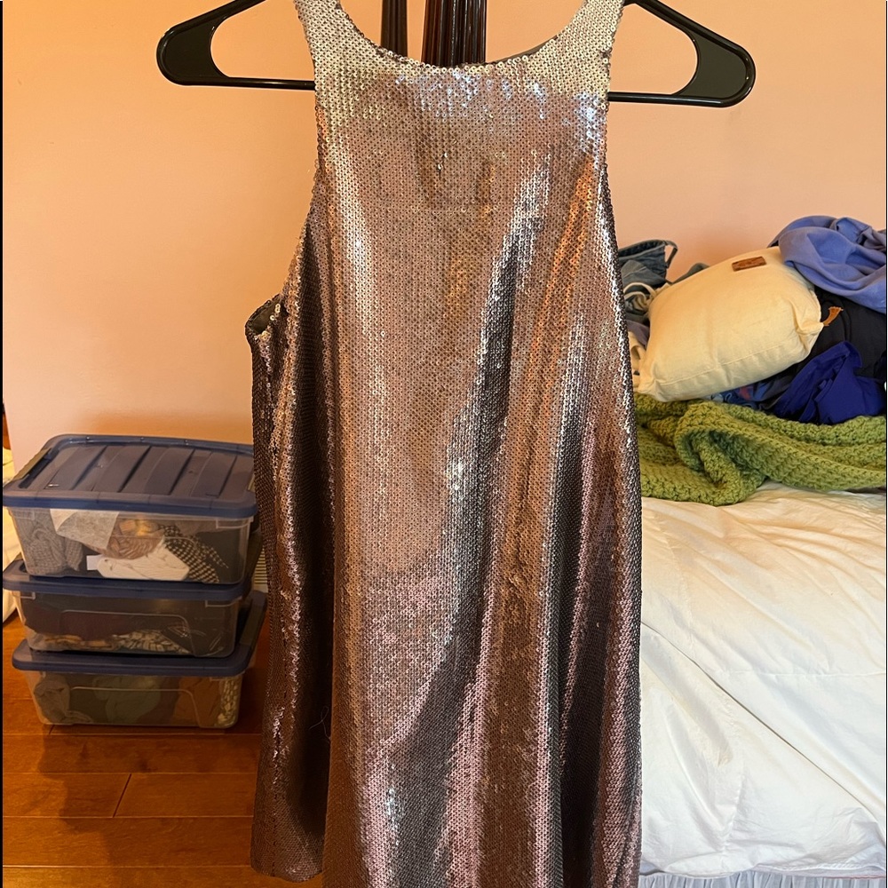 Adorable silver woman’s party dress